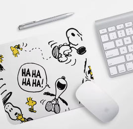 Snoopy Mouse Pad - Laughing (Background Slightly Gray) - snoopn4pnuts.com