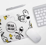 Snoopy Mouse Pad - Laughing (Background Slightly Gray)