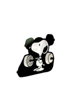 Snoopy Plastic Lenticular Sticker (Over 5" Wide!) - 3-Way Feature: Weightlifter In 3 Poses