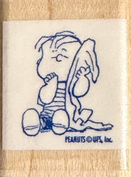 Linus Rubber Stamp - Rare Eyes Closed  (New Remounted)