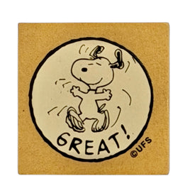 Snoopy Rewards Rubber Stamp (GREAT!) - Used But MINT Condition