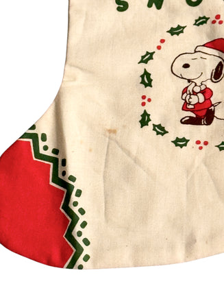 Snoopy Vintage Christmas Stocking (New But Near Mint)