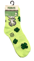 Kids St. Patrick's Day Crew Length Snoopy Socks