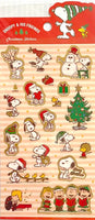Peanuts Christmas Sticker Set With Gold Metallic Borders  (Shiny Gold Borders!)