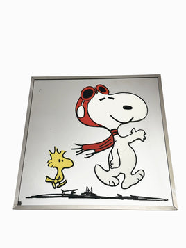 Snoopy Flying Ace and Woodstock 12" Decorative Wall Mirror