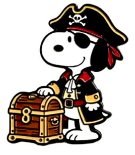 Snoopy Pirate Metal and Enamel Pin