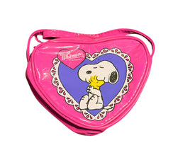 Snoopy Vinyl Heart-Shaped Shoulder Purse - On Sale!