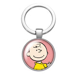 Peanuts Glass and Metal Key Chain - Charlie Brown