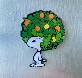 Snoopy Acrylic Magnet - Orange Tree "Hair" - snoopn4pnuts.com