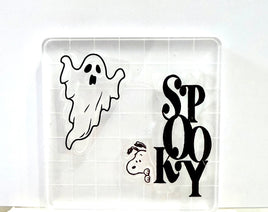 Peanuts Halloween Series 3-Piece Clear Vinyl Stamps On Thick Acrylic Block - Spooky (Same Pliability As Rubber!)