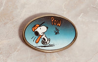 Vintage Snoopy Solid Brass Belt Buckle