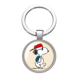 Peanuts Glass and Metal Key Chain - Joe Cool