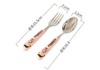 Peanut Stainless Steel and Melamine Silverware Set - snoopn4pnuts.com