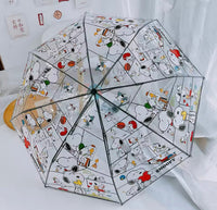 Snoopy Full - Size Clear (Transparent) Vinyl Umbrella - Manual Style - snoopn4pnuts.com