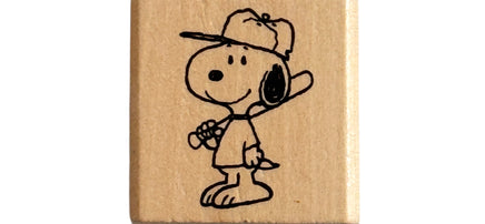 Peanuts Rubber Stamp - Snoopy Baseball - snoopn4pnuts.com