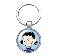 Peanuts Glass and Metal Key Chain - Lucy - snoopn4pnuts.com