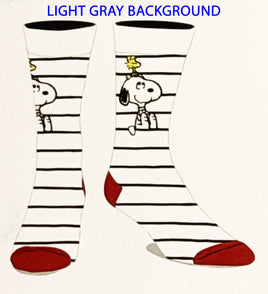 Men's Peanuts Snoopy Crew Socks (*LIGHT GRAY BACKGROUND)
