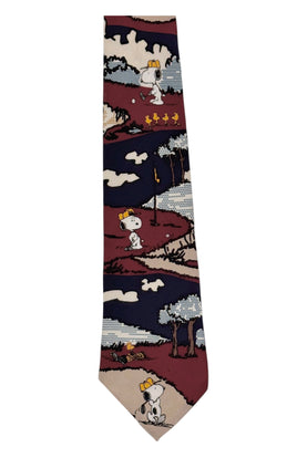Snoopy Golfer Silk Necktie (Very Minor Flaws)