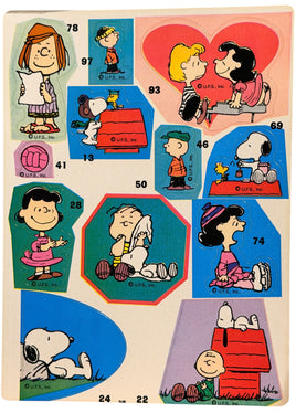 Snoopy and Friends Vintage Sticker Set - Great for Scrapbooking! (Number Is BESIDE The Sticker/NOT On Actual Sticker) - snoopn4pnuts.com
