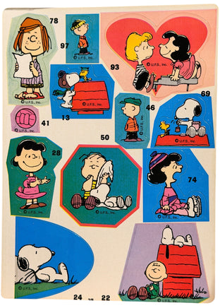 Snoopy and Friends Vintage Sticker Set - Great for Scrapbooking! (Number Is BESIDE The Sticker/NOT On Actual Sticker) - snoopn4pnuts.com
