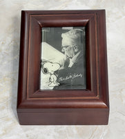 Peanuts 50th Anniversary Quartz FOSSIL Watch In Wood Case - Silver Watch Case