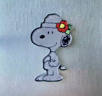Snoopy Acrylic Magnet - Floral Headband - snoopn4pnuts.com