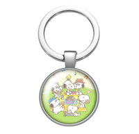 Peanuts Glass and Metal Key Chain - Daisy Hill Puppies