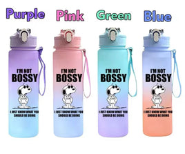 Snoopy Large Capacity Water Bottle With Removable Wrist Strap - Joe Cool Boss - snoopn4pnuts.com
