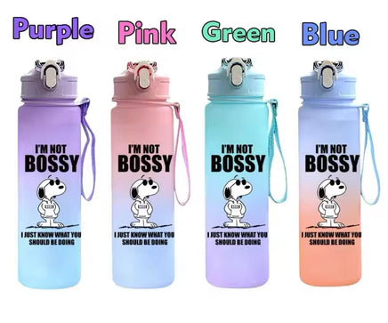 Snoopy Large Capacity Water Bottle With Removable Wrist Strap - Joe Cool Boss - snoopn4pnuts.com