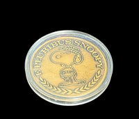 Snoopy Bronze "Heads and Tails" Coin (Acrylic Storage Case Included) - RARE! - snoopn4pnuts.com