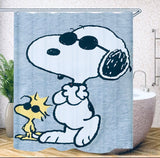 Snoopy Joe Cool Shower Curtain With Free Hanger Hooks