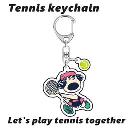 Peanuts Acrylic Swivel Key Chain With Dangling Tennis Ball - Molly Volley - snoopn4pnuts.com