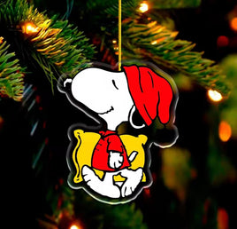 Snoopy Acrylic Christmas Ornament - Time For Bed - snoopn4pnuts.com