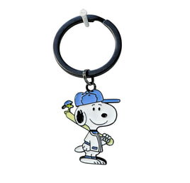 Snoopy Metal and Enamel Key Chain - Baseball Player
