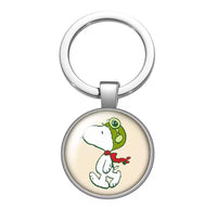 Peanuts Glass and Metal Key Chain - Flying Ace