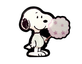 Snoopy Plastic Lenticular Sticker (Over 5" High!) - Cheerleader
