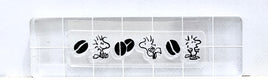 Peanuts Clear Vinyl Stamp On Thick Acrylic Block - Woodstock's Macaron Cookies  (Same Pliability As Rubber!)