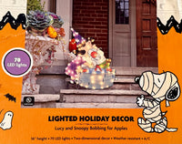 Peanuts Halloween Pre-Lit LED Outdoor Window Decor - Lucy Bobbing For Apples