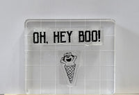 Peanuts Halloween Series 2-Piece Vinyl Stamps On Thick Acrylic Block - Olaf BOO! (Same Pliability As Rubber!)
