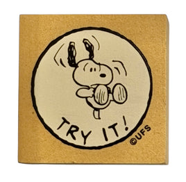 Snoopy Rewards Rubber Stamp (TRY IT!) - Used But MINT Condition
