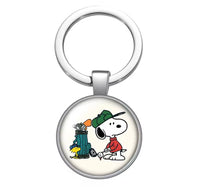Peanuts Glass and Metal Key Chain - Golfer