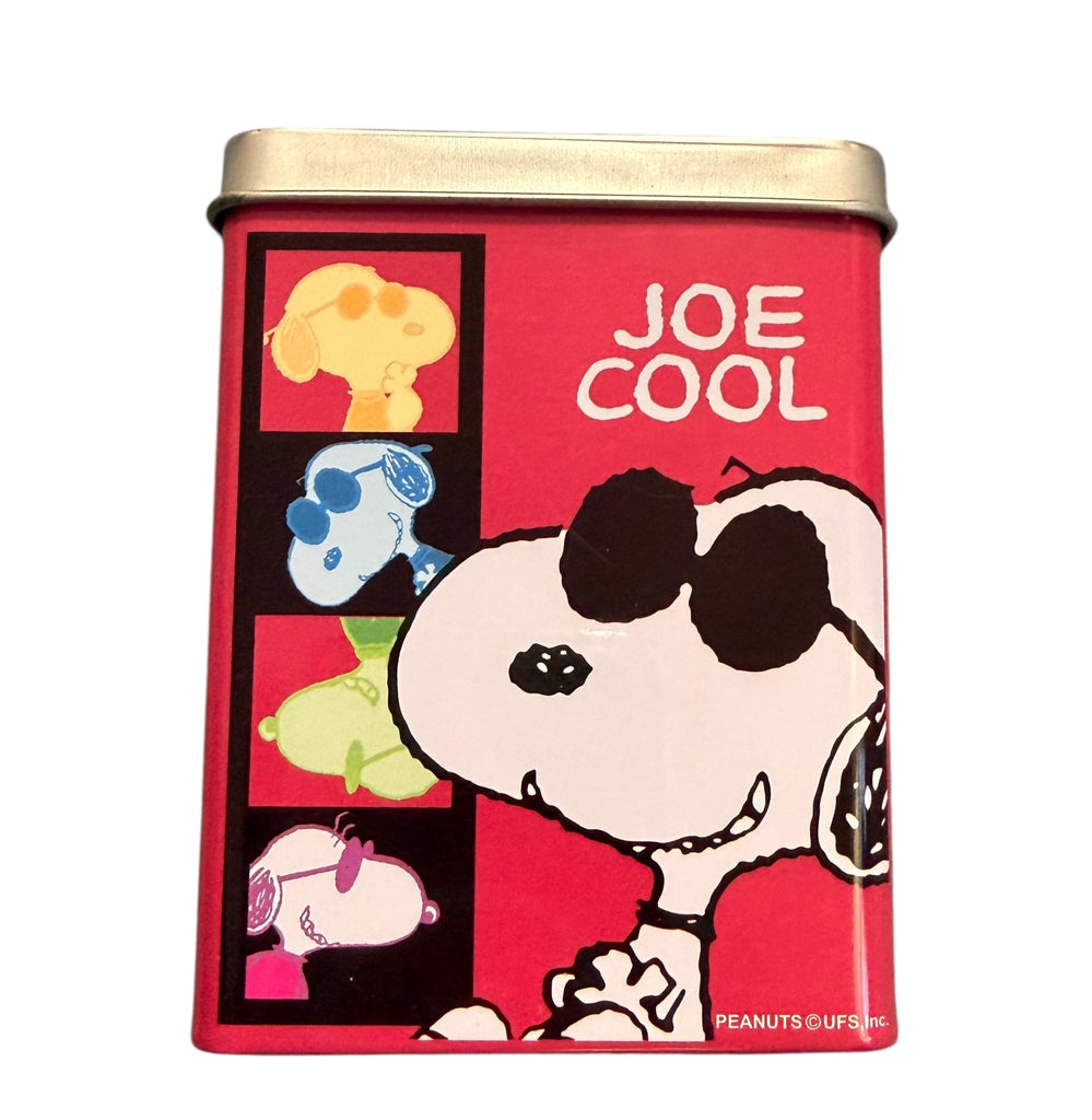 Joe Cool Tin "Band - Aid" Shaped Canister (New But Near Mint) - snoopn4pnuts.com
