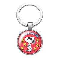Peanuts Glass and Metal Key Chain - Joe Cool