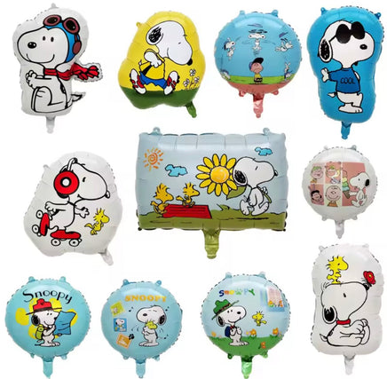 Peanuts 2 - Sided Large Mylar Balloon (Identical Design On Both Sides) - Snoopy Holding Flower (18" Wide!) - snoopn4pnuts.com