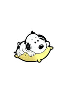 Snoopy Plastic Lenticular Sticker (Over 5" Wide!) - On Pillow