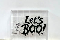 Peanuts Halloween Series 2-Piece Vinyl Stamps On Thick Acrylic Block - Let's BOO! (Same Pliability As Rubber!)
