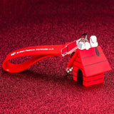 Snoopy's Doghouse PVC Key Chain With Embossed Wrist Strap