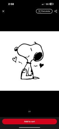 Snoopy Love Die - Cut Vinyl Decal - Black - snoopn4pnuts.com