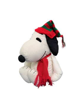 Vintage Large Holiday Snoopy "Marshmallow" Style Doll (Several Light Stains)
