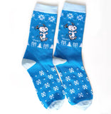 Men's Dress Socks - Snoopy Snowflakes